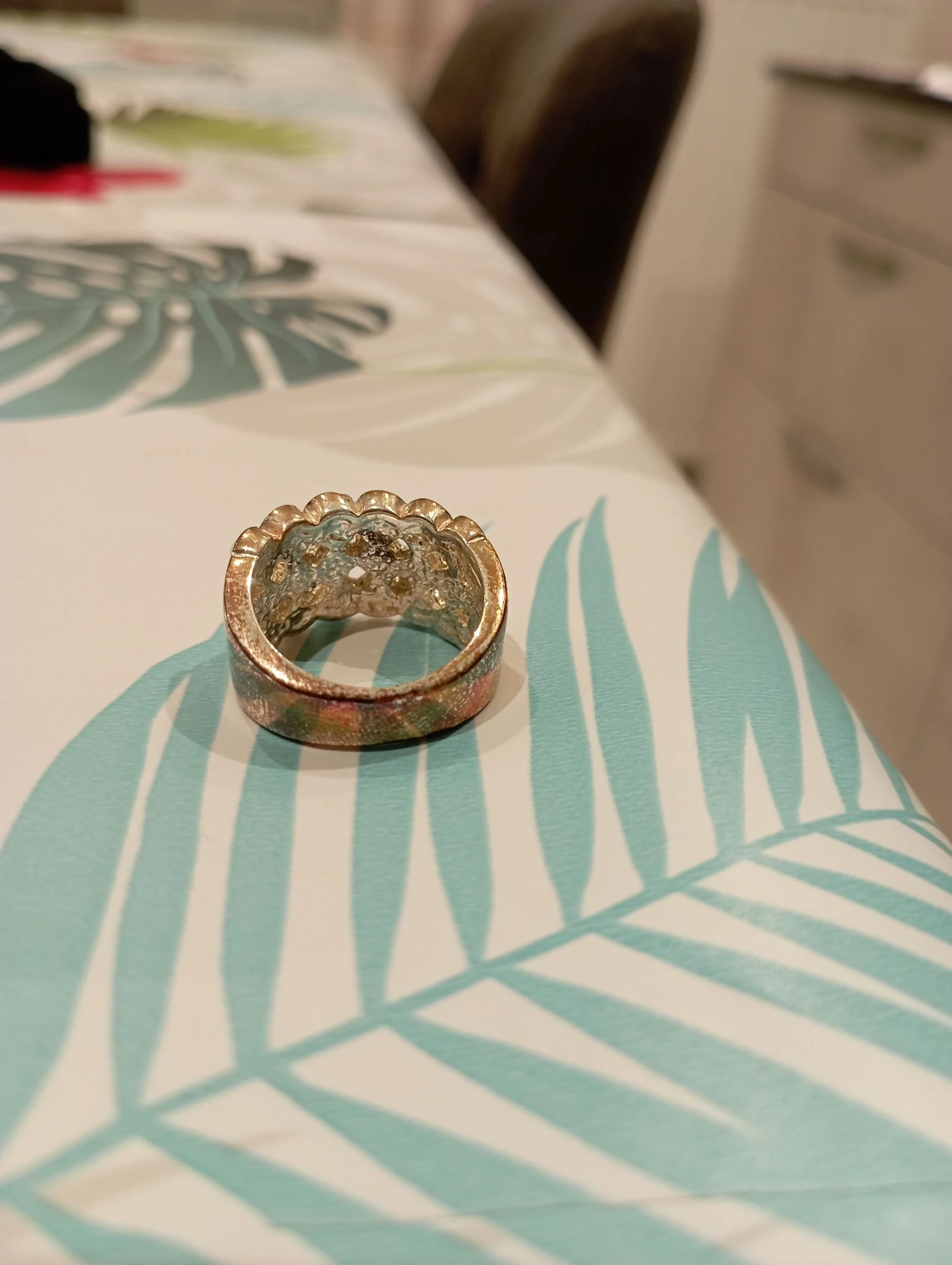 Gouden ring met strass – photo 7